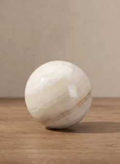 Khyber White Onyx Sphere Ball