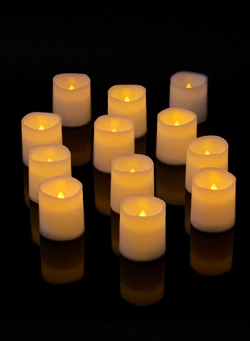 LED Votive Candles, Set of 12