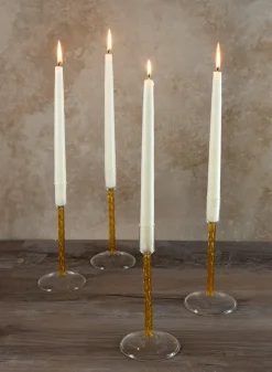 Luxe Amber Glass Candle Stick