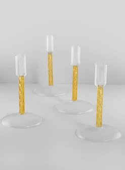 Luxe Amber Glass Candle Stick