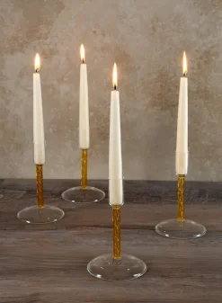 Luxe Amber Glass Candle Stick