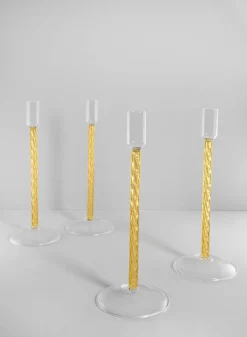 Luxe Amber Glass Candle Stick