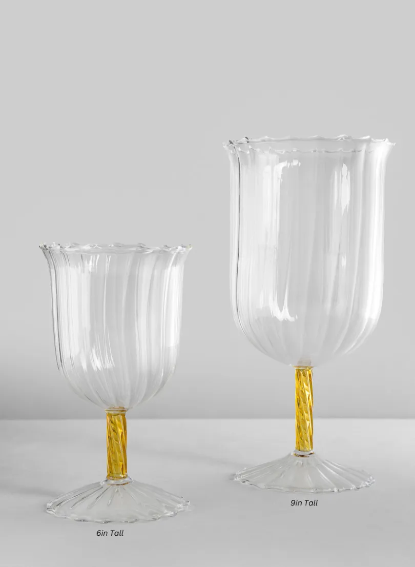 Luxe Fluted Glass Goblet