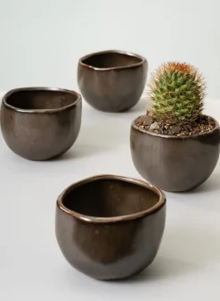 Mashiko Aged Brown Ceramic Bowl