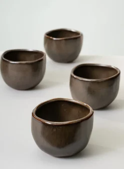 Mashiko Aged Brown Ceramic Bowl
