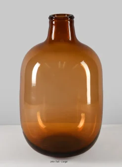 Mesquite Amber Bottle Vase
