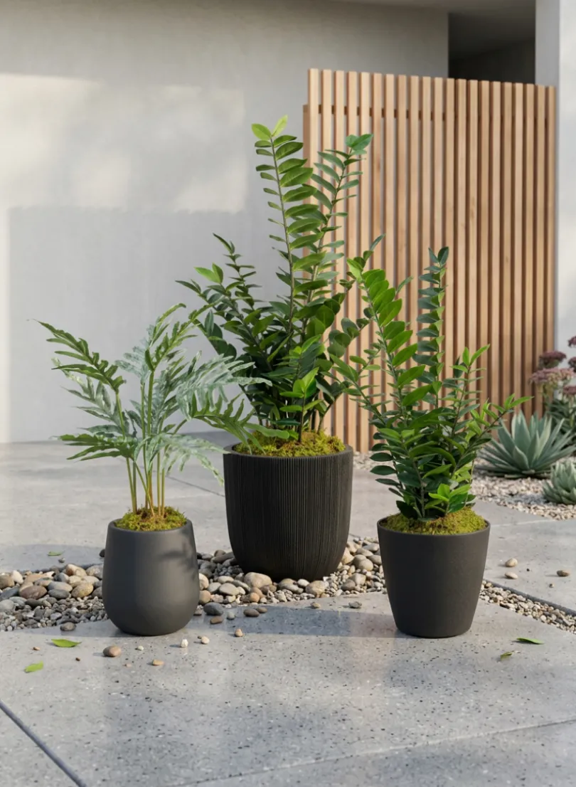 Milano Black Real Look PVC Planter