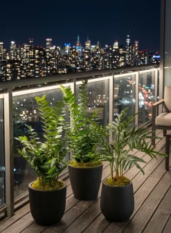Milano Black Real Look PVC Planter