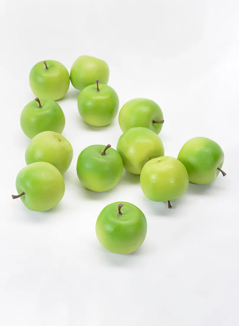 Mini Green Apples, Set of 12
