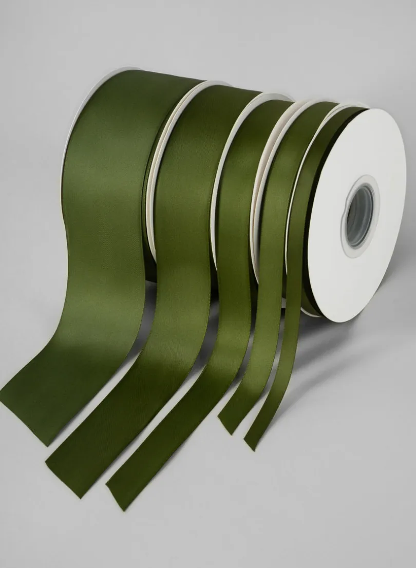 Moss Double Faced Satin Ribbon 50 Yard Spool