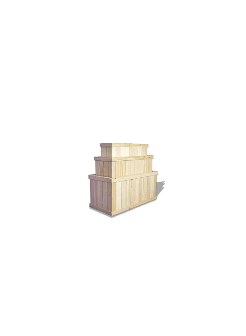 Natural Cedar Rectangular Deck Planters