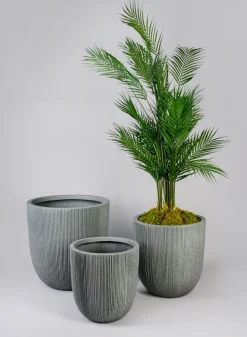 Nordic Gray Real Look PVC Light Weight Planter