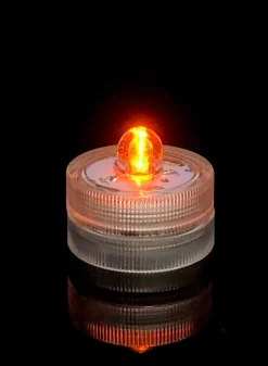 Orange Submersible Single LED Light, Set of 10