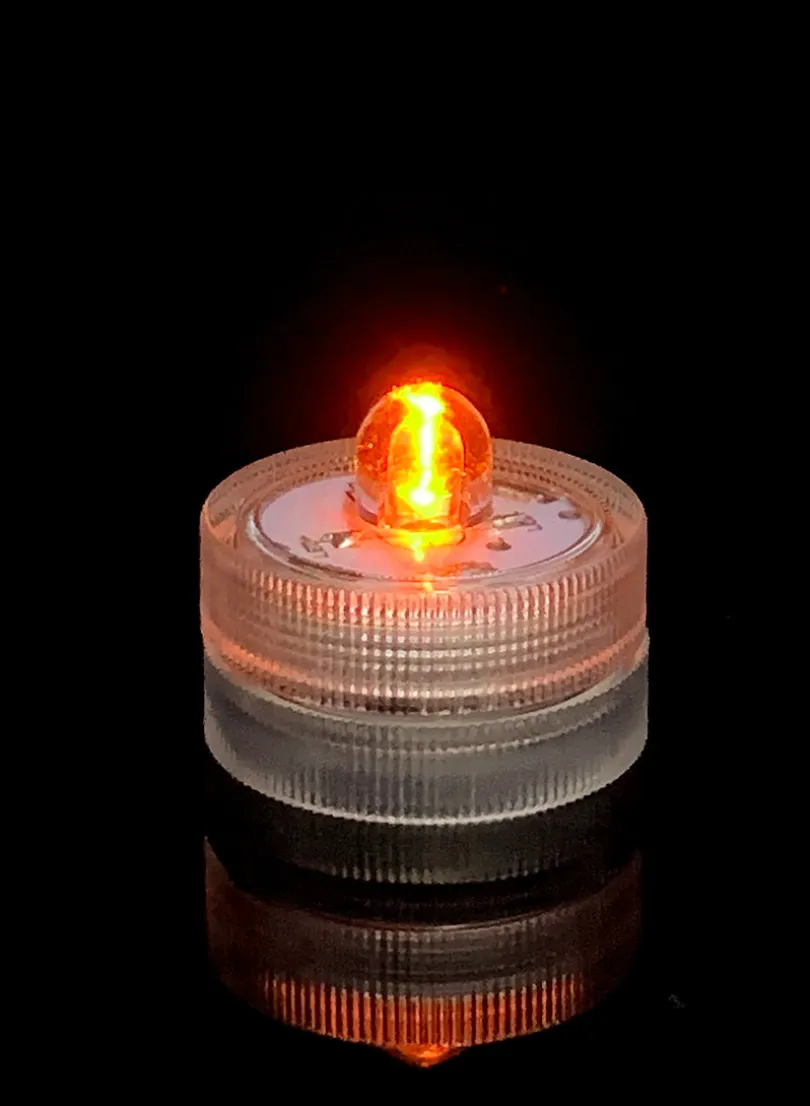 Orange Submersible Single LED Light, Set of 10