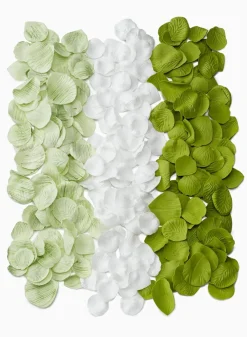 Pale Green, White, & Green Foam Rose Petals