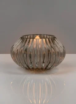 Pleated Glass Bulb Votive Holder