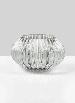 Pleated Glass Bulb Votive Holder