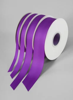 Purple Double Faced Satin Ribbon 50 Yard Spool