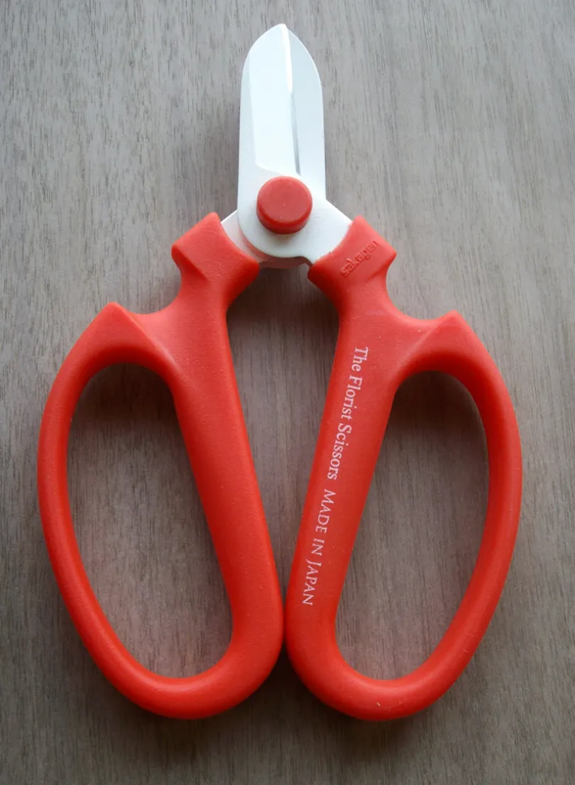 Red Sakagen The Florist Scissors, Right-Hand