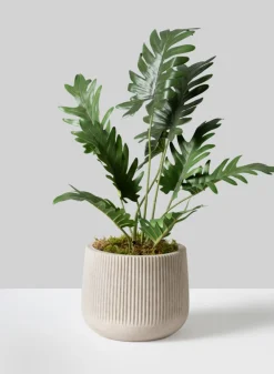 Romano Aged White Real Look PVC Ridged Planter