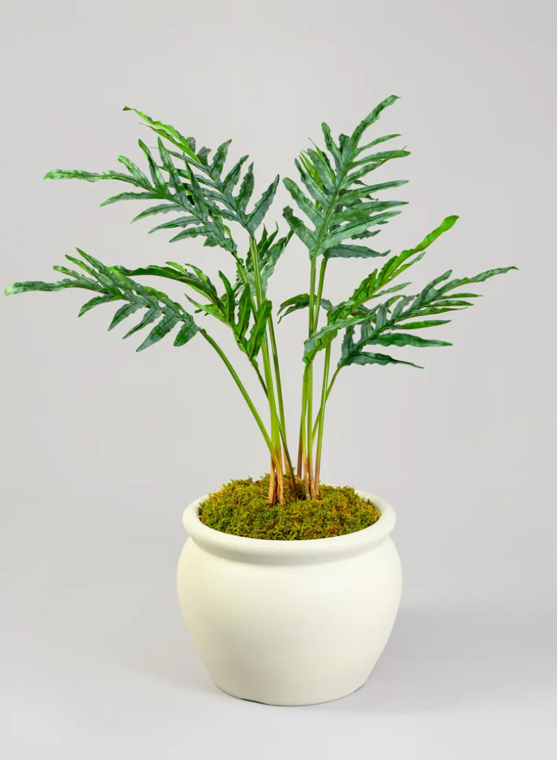Rosetta White Real Look Light Weight PVC Bowl Planter