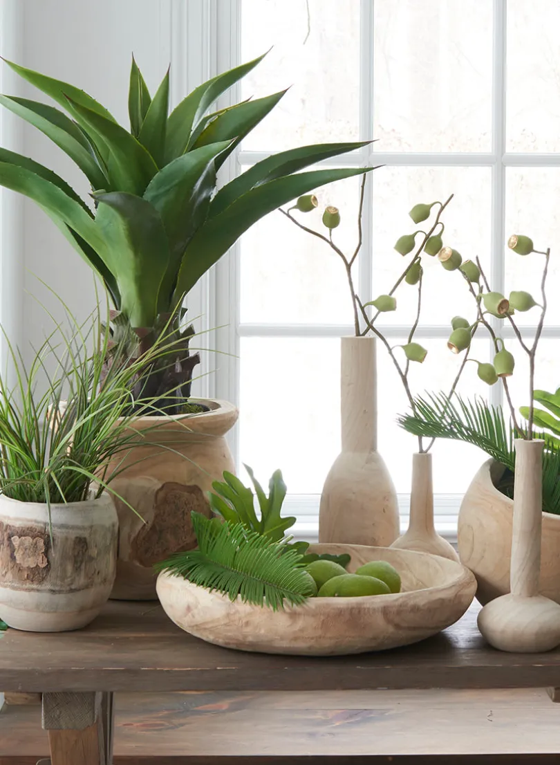 Round Paulownia Wood Tray