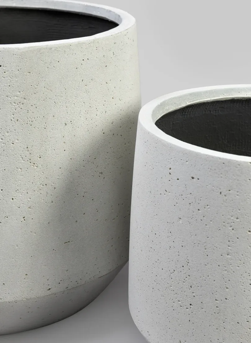 Santa Fe Sand Rock Antique White Planter