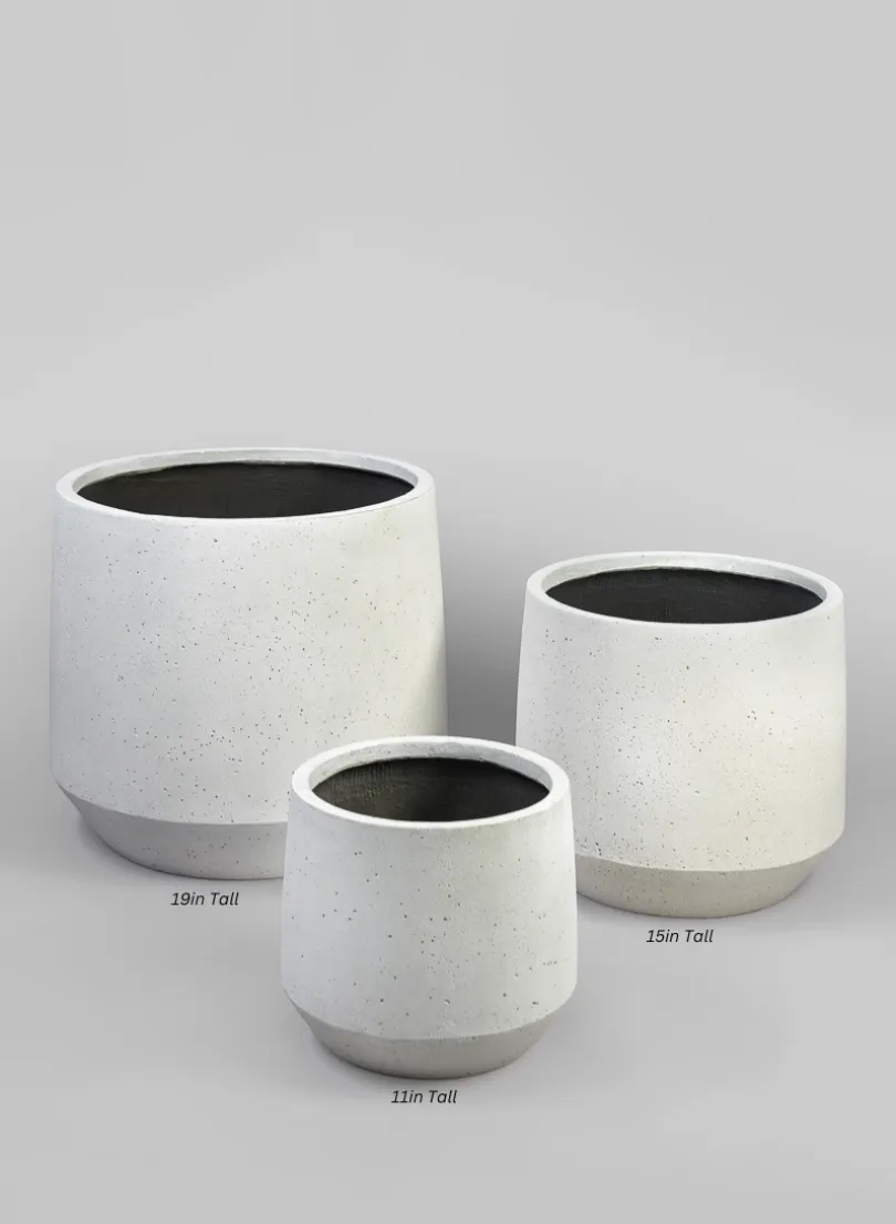Santa Fe Sand Rock Antique White Planter