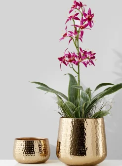 Shiny Hammered Gold Bowl