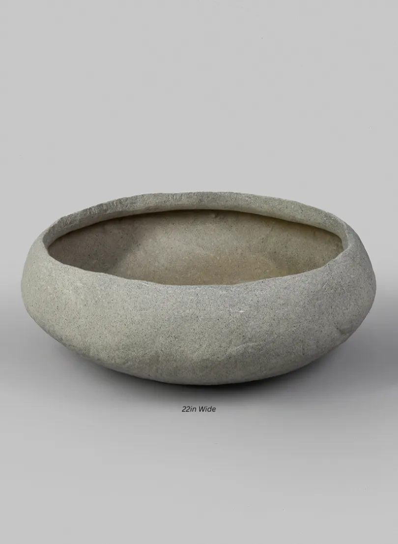 Shirak Poly-Stone Sand Beige Orchid Bowl
