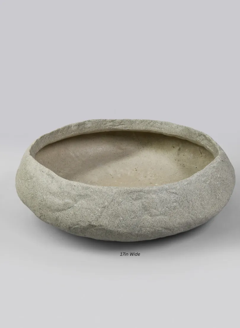 Shirak Poly-Stone Sand Beige Orchid Bowl