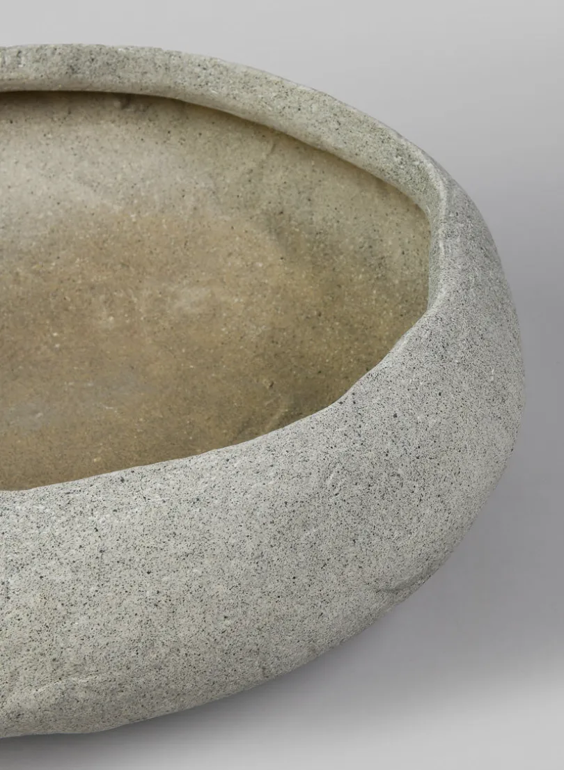 Shirak Poly-Stone Sand Beige Orchid Bowl