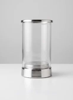 Silver & Glass Candle Hurricane