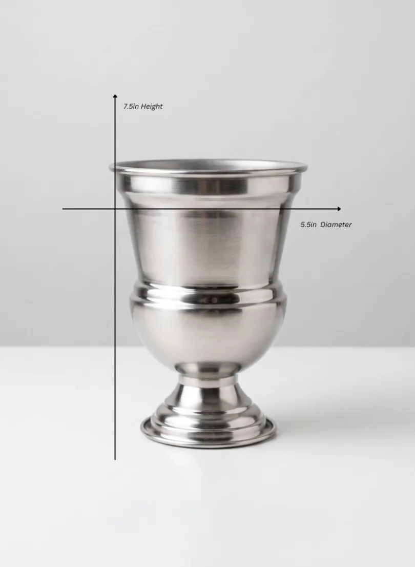 Silver Urn Metal Vase