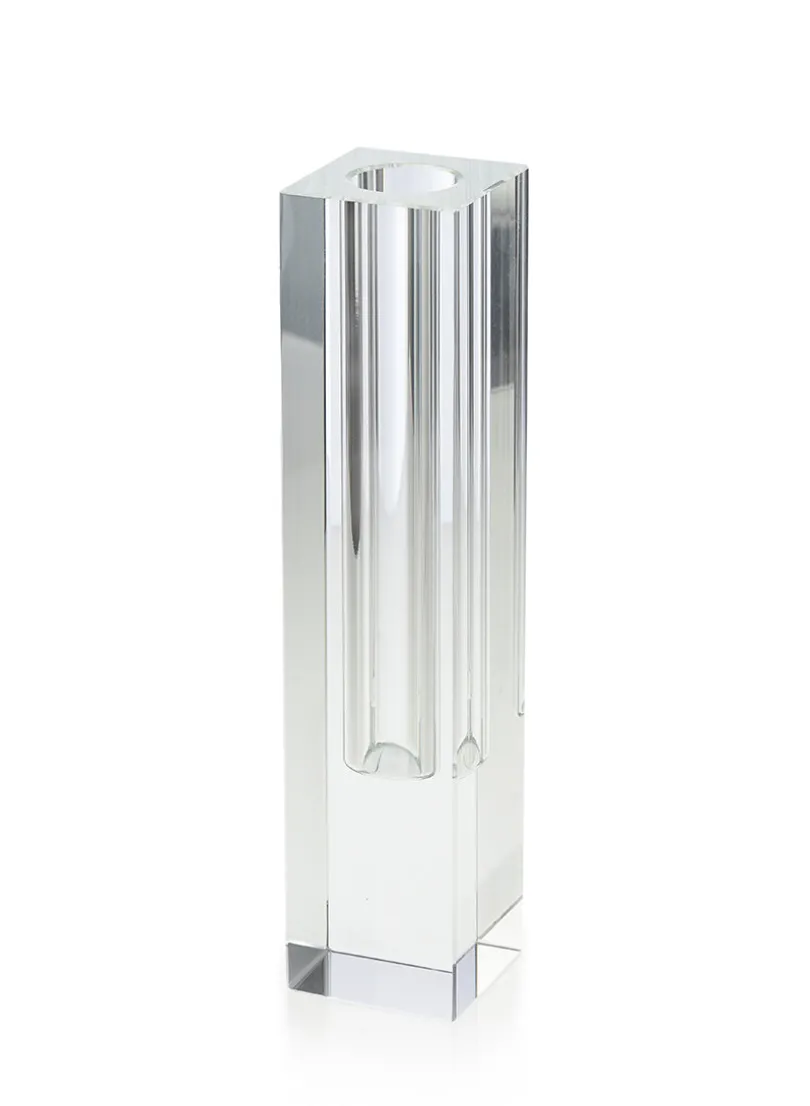 Square Glass Crystal Bud Vases