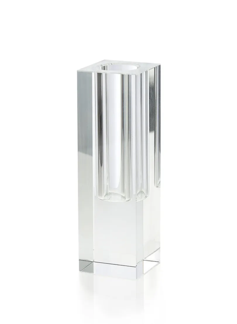 Square Glass Crystal Bud Vases