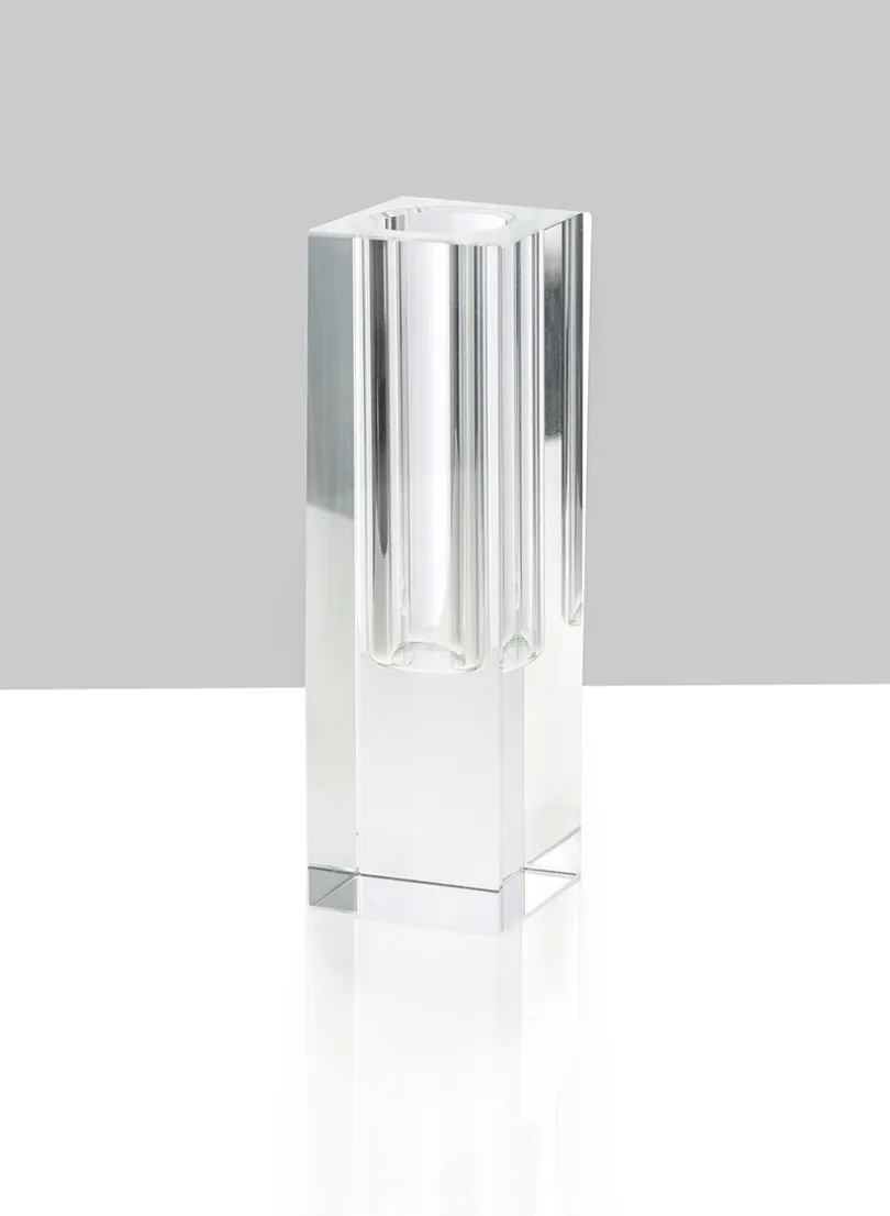 Square Glass Crystal Bud Vases