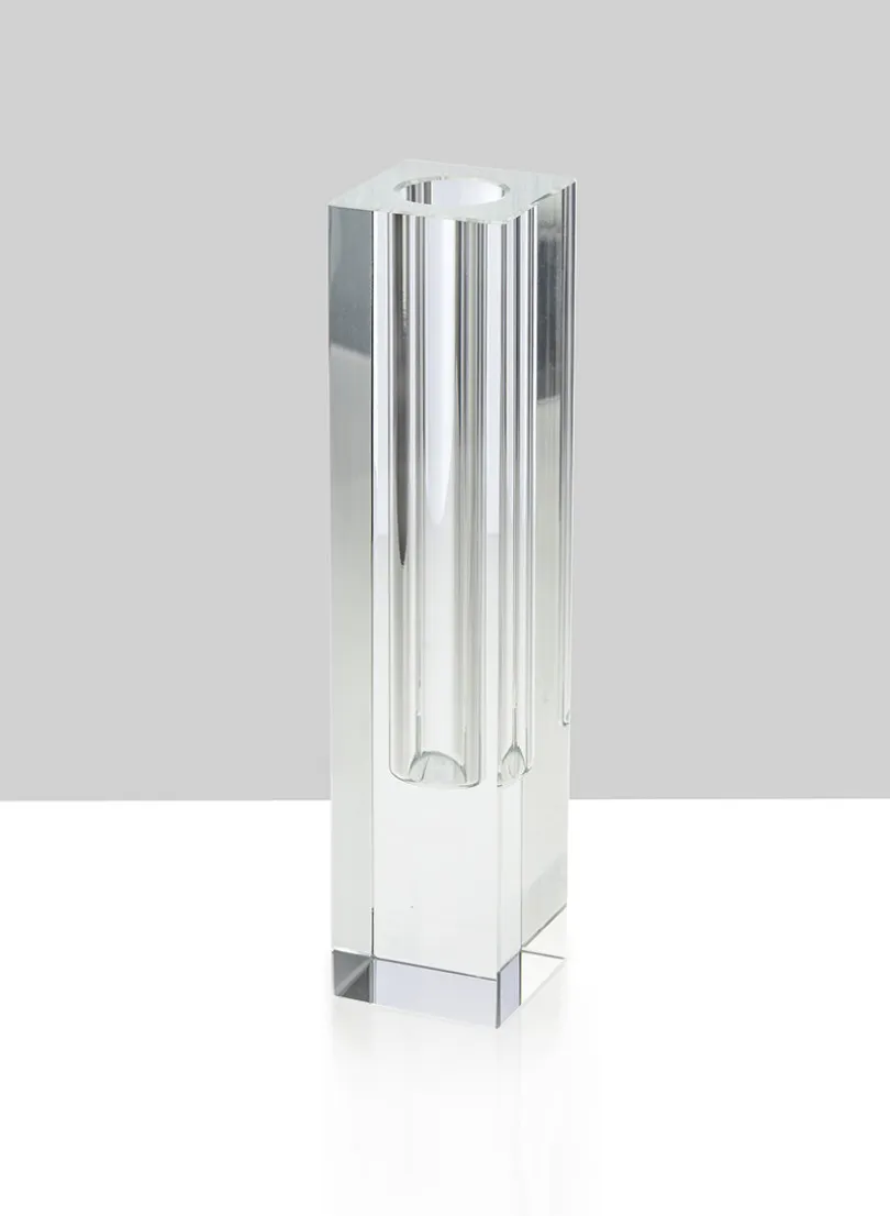 Square Glass Crystal Bud Vases