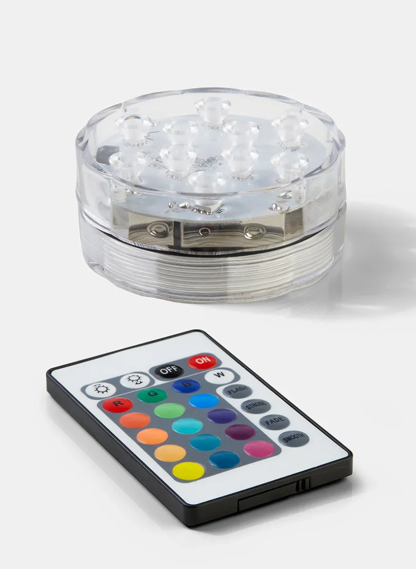 Submersible Multicolor LED Light With Remote, Set of 2