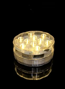 Submersible Warm White LED Light With Remote, Set of 2