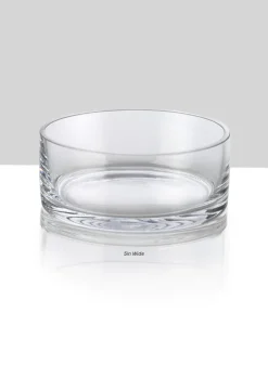 Transparent Low Glass Bowls, Set of 2