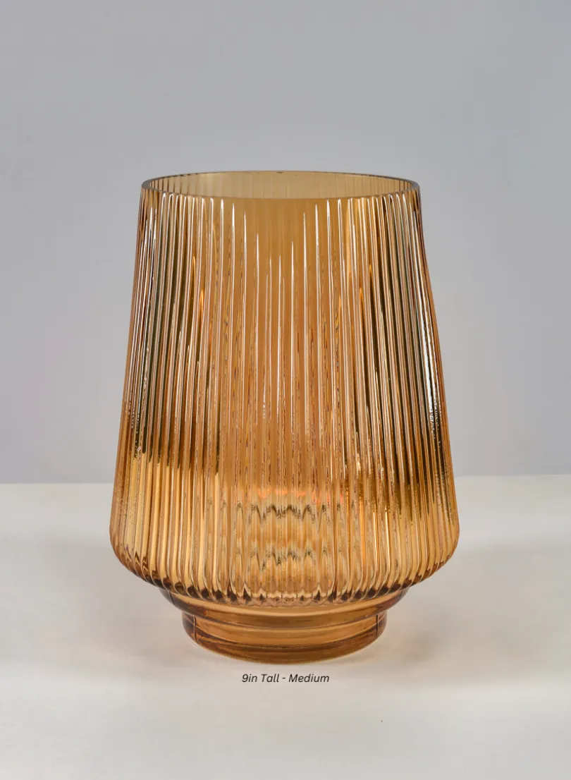 Tropez Amber Glass Vase