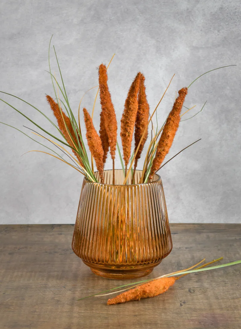 Tropez Amber Glass Vase