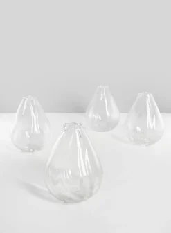 Veroce Pear Glass Vase, Set of 4