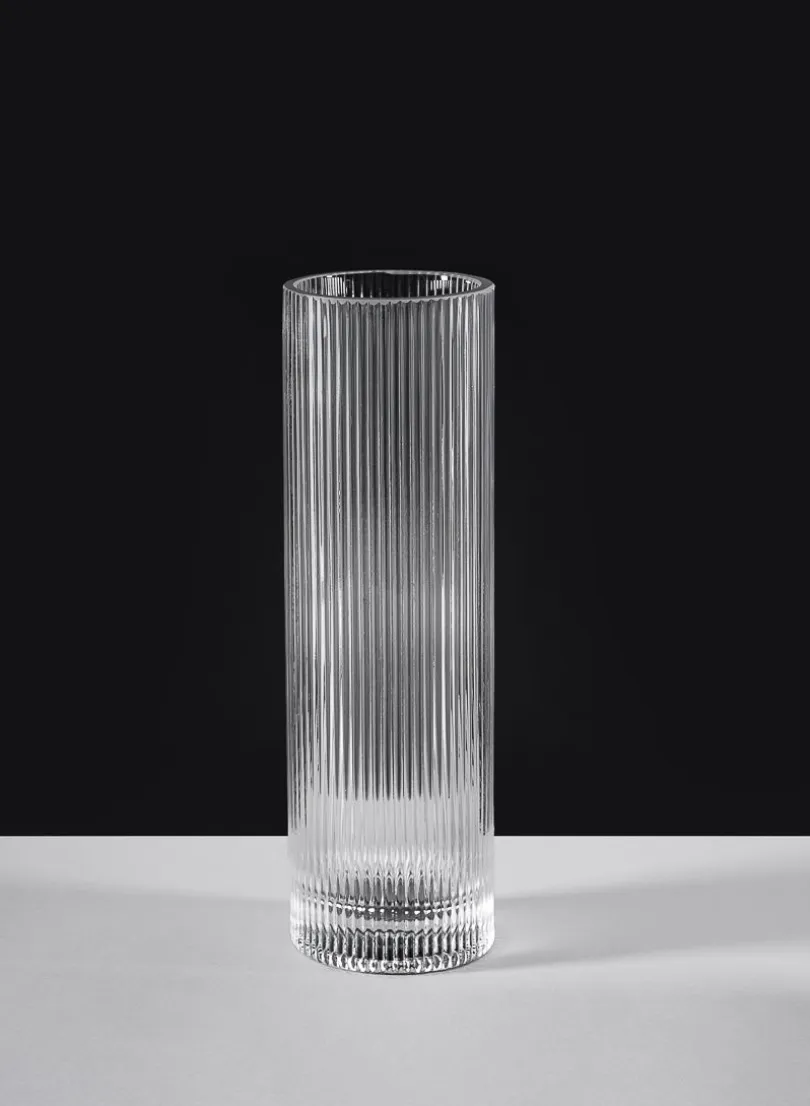 Vienna Pleated Glass Cylinder