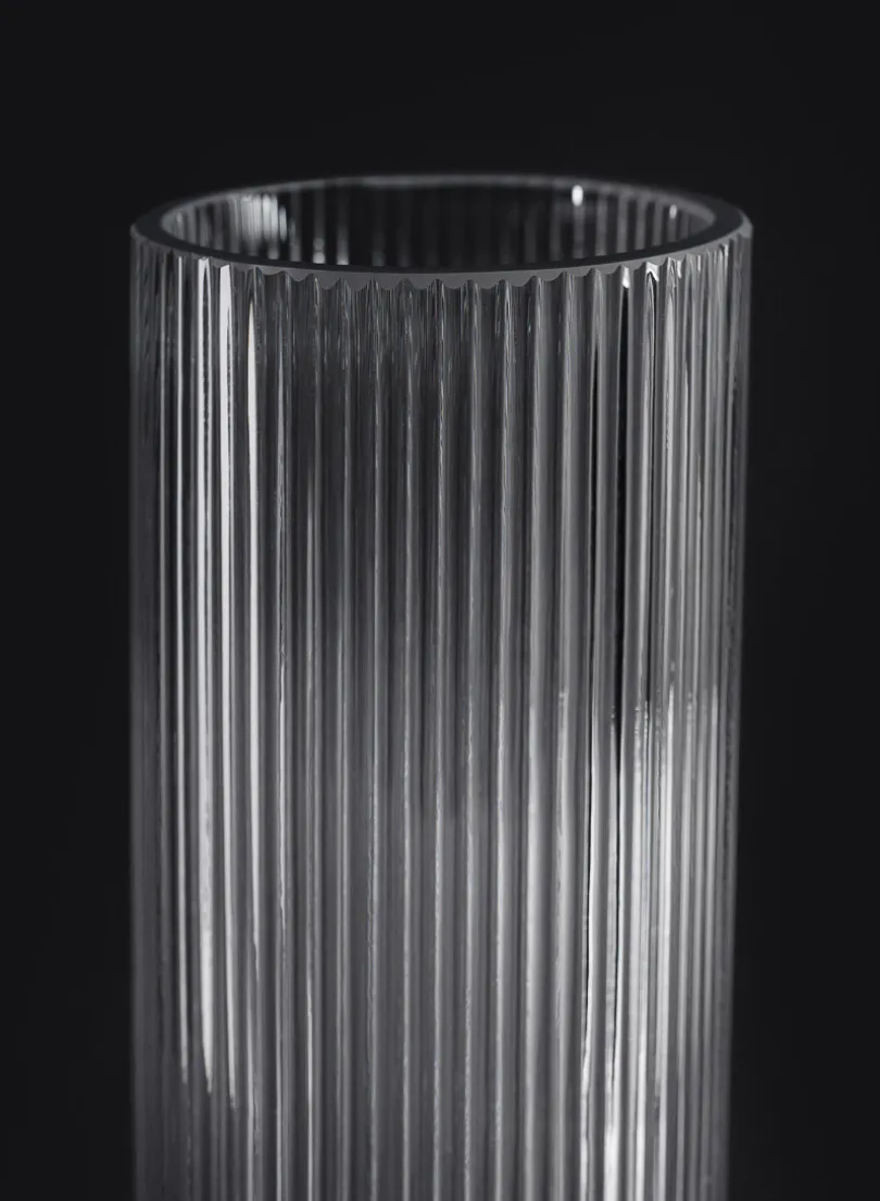 Vienna Pleated Glass Cylinder
