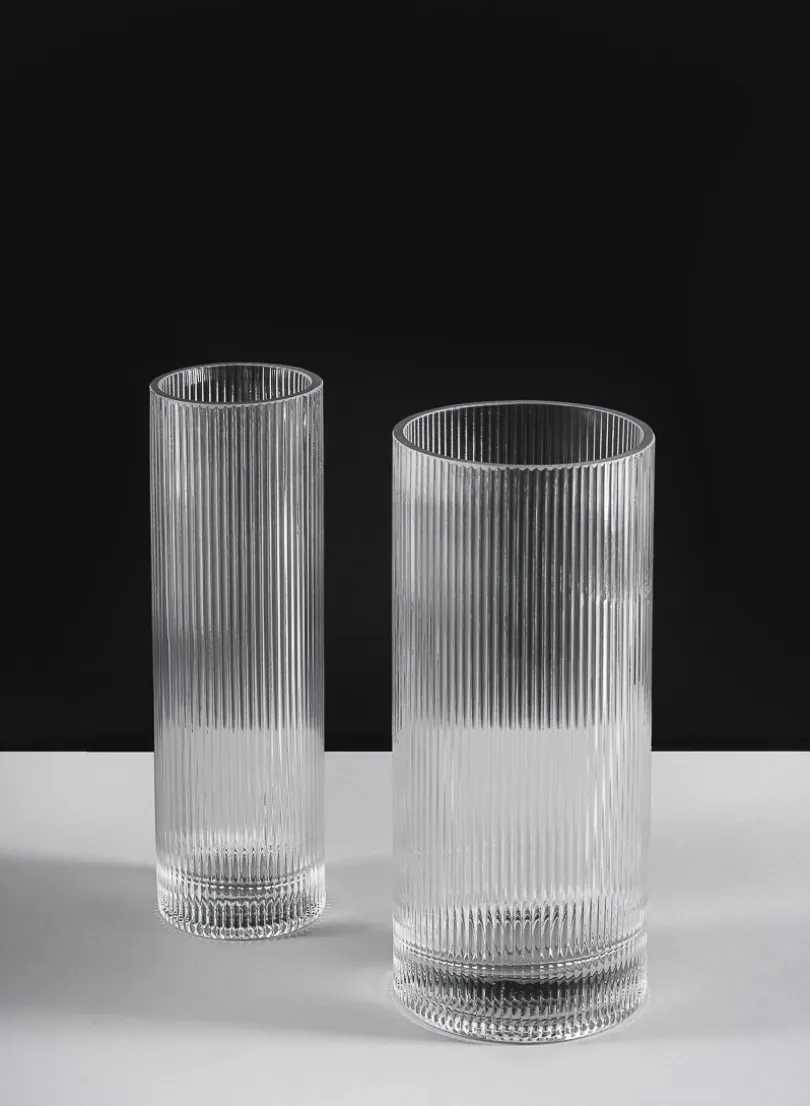 Vienna Pleated Glass Cylinder