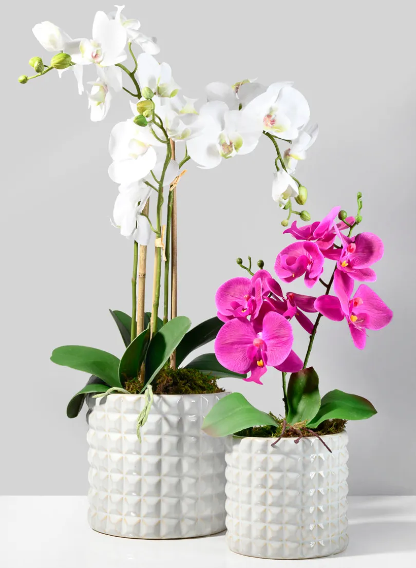 White Ceramic Studs Vase
