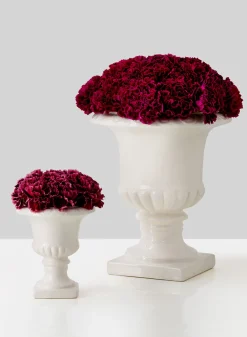 White Ceramic Urns