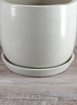 White Clay & Ceramic Saucer